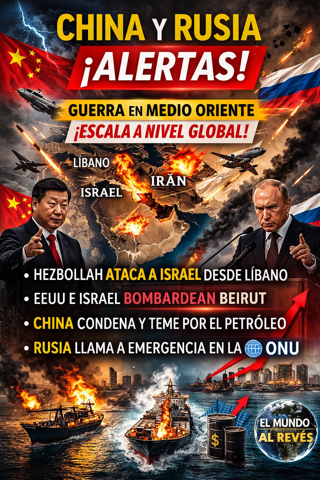 🚨🌍 ÚLTIMA HORA – CHINA Y RUSIA EN ALERTA POR ESCALADA EN MEDIO ORIENTE 🌍🚨