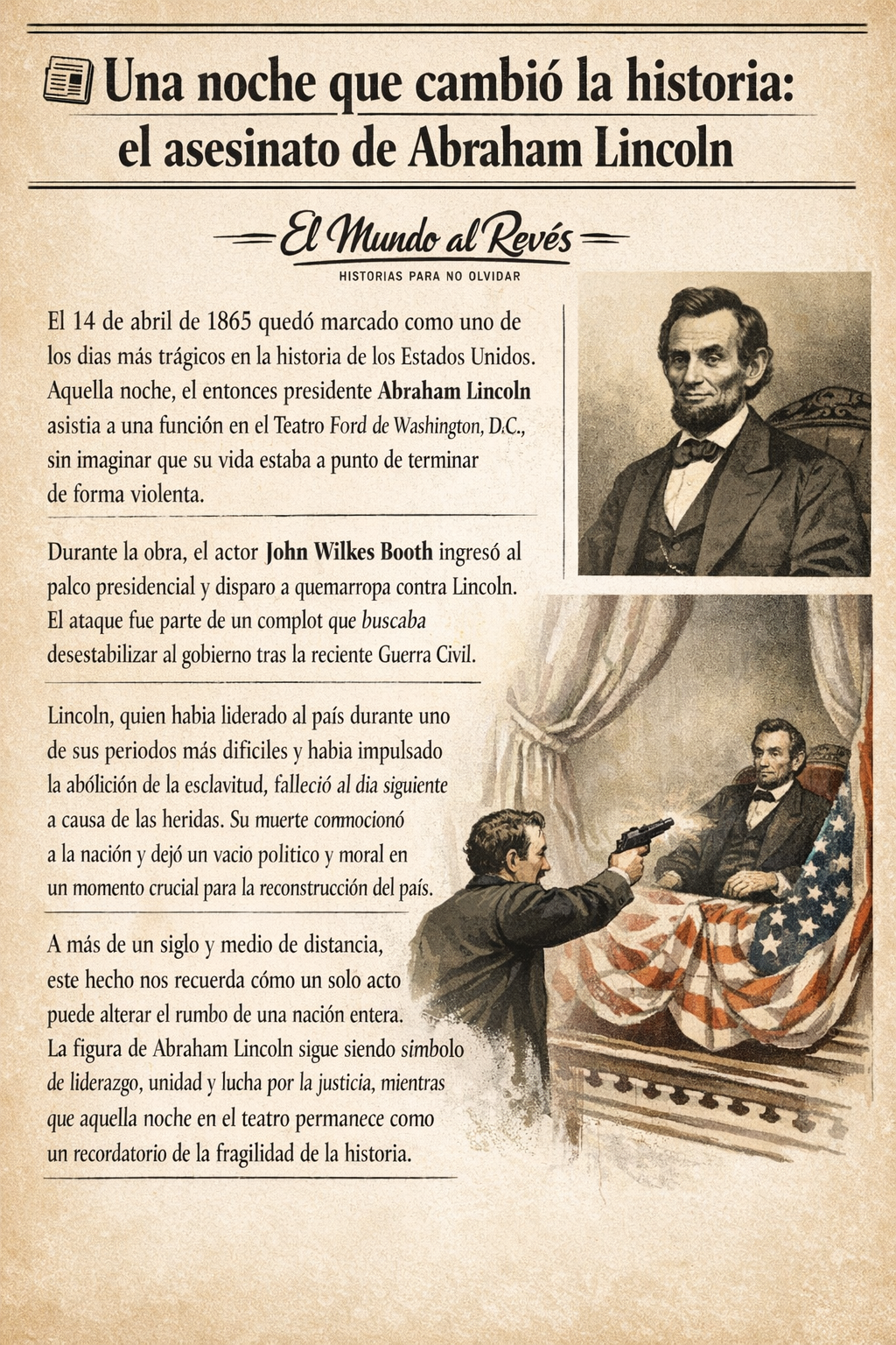 📰 Una noche que cambió la historia: el asesinato de Abraham Lincoln